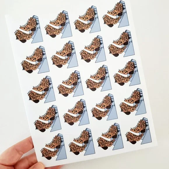 LB069 Animal Print Ankle Booties Poshmark Sticker Sheets [Price Firm] - Picture 3 of 8